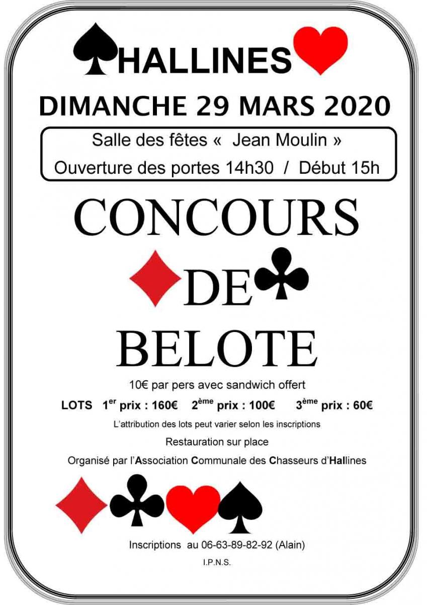 Affiche concours de belotte