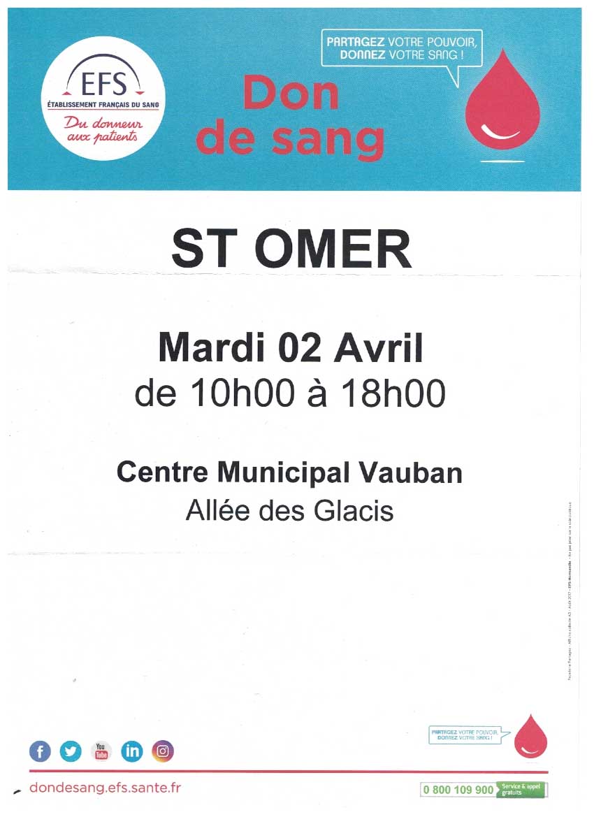 Don de sang 2 avril