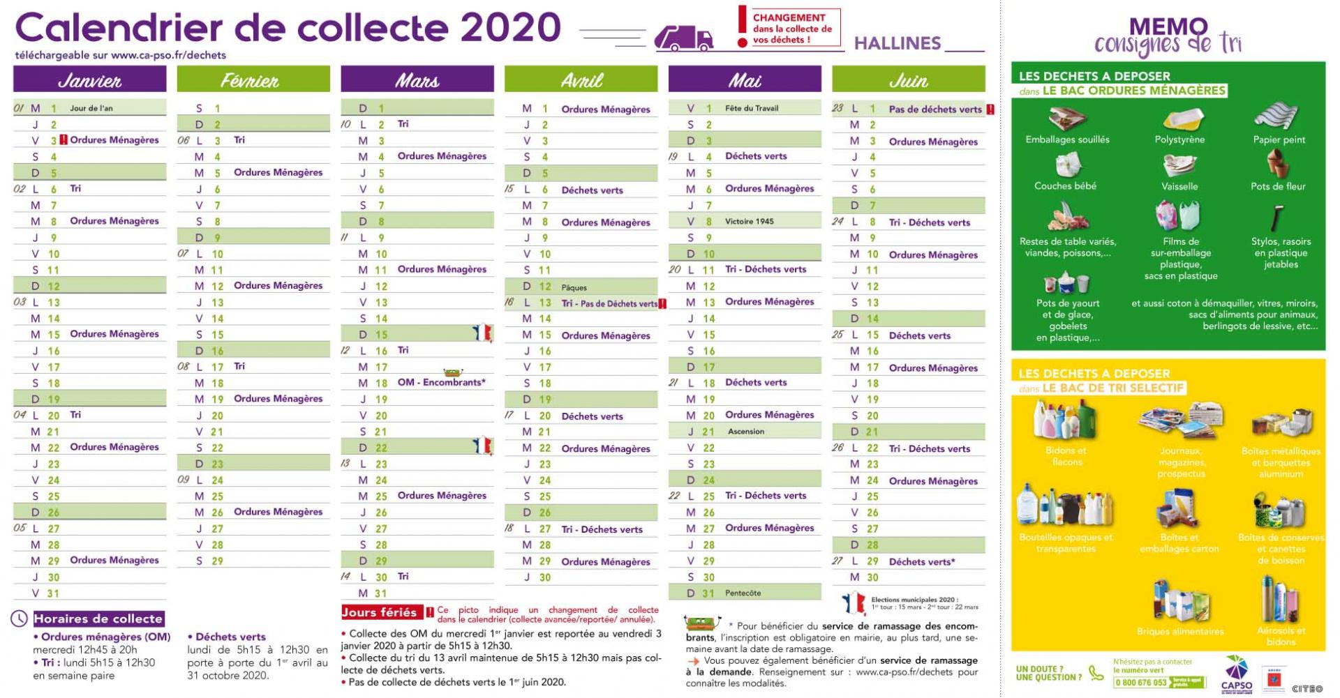 Calendrier de collecte