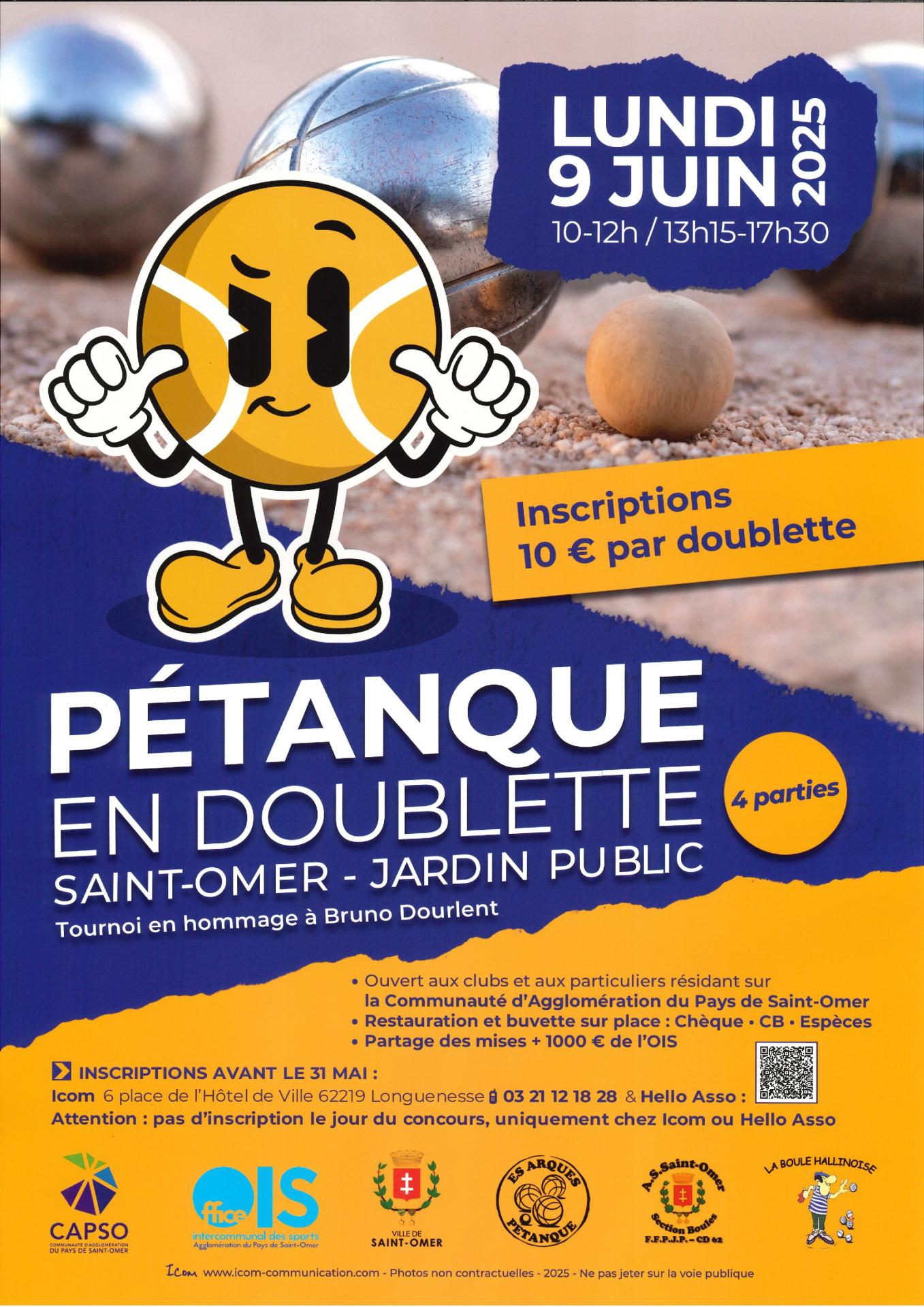 Petanque en doublette 9 juin